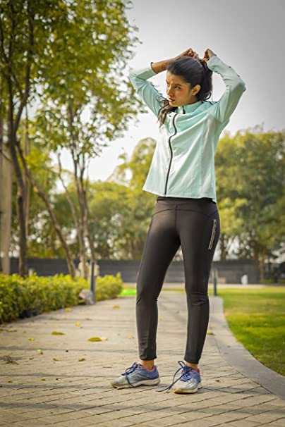 Kaash Active Breathable Sports Leggings | High Rise | streachable | Ankle Length | with Pockets | Chain Pockets KL-02